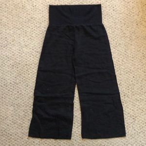 Wide leg linen wide waist band pants